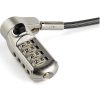 StarTech.com 6.5' (2m) 3-in-1 Universal Laptop Cable Lock - 4-Digit Combination Security Lock for K-Slot, Nano & Wedge Slot Desktop/Laptop - Image 3