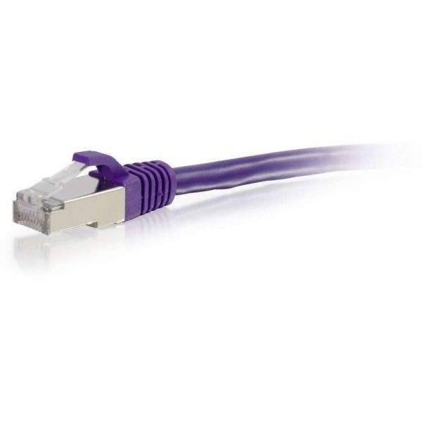C2G-14ft Cat6 Snagless Shielded (STP) Network Patch Cable - Purple - Image 2