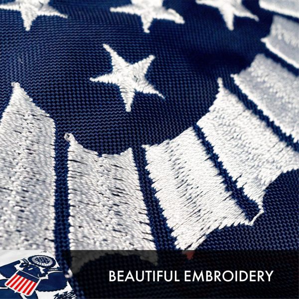 G128 10 PACK: US Coast Guard Flag 3x5 Ft Double-sided Embroidered Polyester - Image 4
