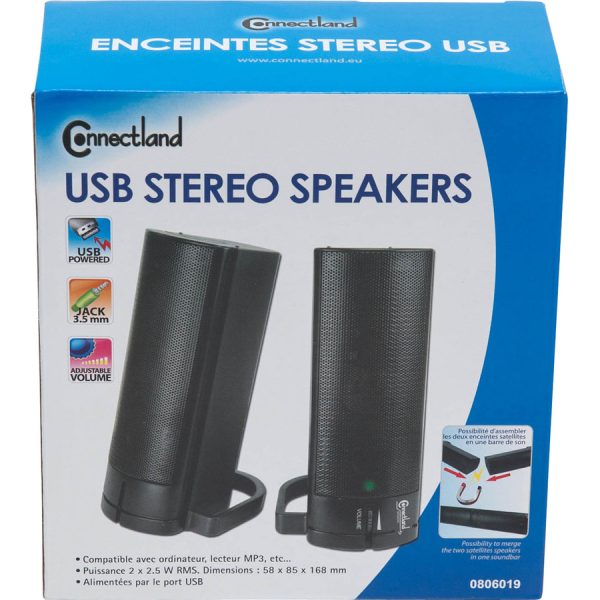 Connectland CL-SPK20037 2.0 Speaker System - 5 W RMS - Black - Image 2