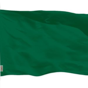 G128 Solid Dark Green Color Flag | 3x5 feet | Printed 150D, Indoor/Outdoor, Vibrant Colors, Brass Grommets, Quality Polyester, Much Thicker More Durable Than 100D 75D Polyester