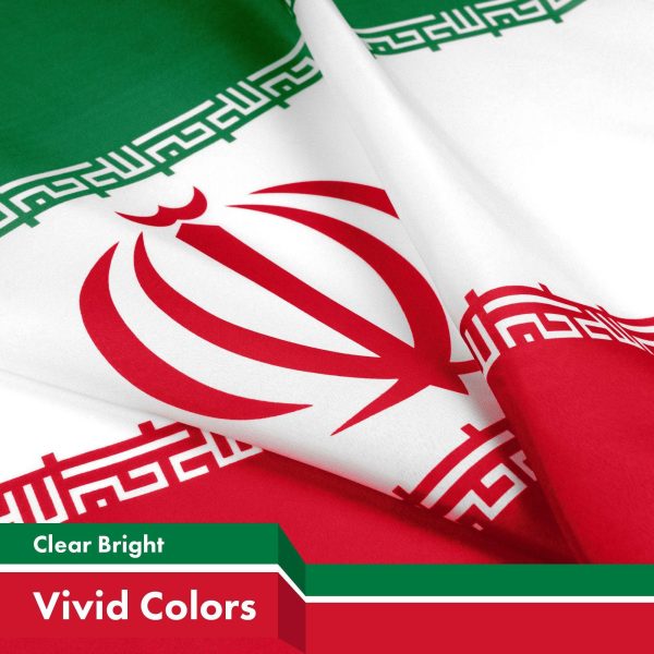 Iran Iranian Flag 3x5 Ft 2-Pack 150D Printed Polyester By G128 - Image 2
