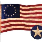 G128 Betsy Ross Tea-Stained Flag | 4x6 Ft | ToughWeave Pro Series Embroidered 420D Polyester | Historical Flag