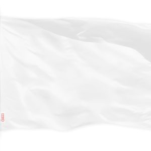 G128 Solid White Color DIY Flag | 3x5 feet | Printed 150D, Indoor/Outdoor, Vibrant Colors, Brass Grommets, Quality Polyester, Much Thicker More Durable Than 100D 75D Polyester