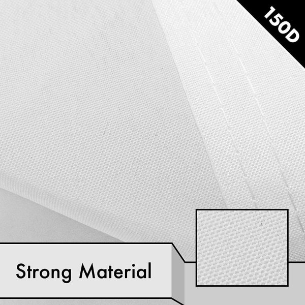 G128 Solid White Color DIY Flag | 3x5 feet | Printed 150D, Indoor/Outdoor, Vibrant Colors, Brass Grommets, Quality Polyester, Much Thicker More Durable Than 100D 75D Polyester - Image 2