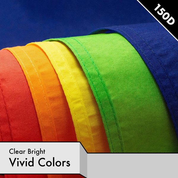 G128 Solid White Color DIY Flag | 3x5 feet | Printed 150D, Indoor/Outdoor, Vibrant Colors, Brass Grommets, Quality Polyester, Much Thicker More Durable Than 100D 75D Polyester - Image 3