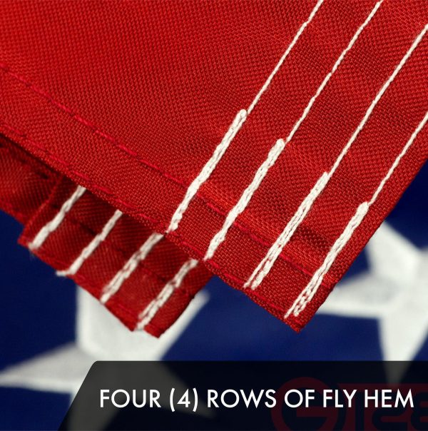 G128 Combo Pack: American USA Flag 16x24 In & Pirate Jolly Roger Bones Flag 16x24 In | Both ToughWeave Series Embroidered 300D Polyester, Embroidered Design, Indoor/Outdoor, Brass Grommets - Image 7