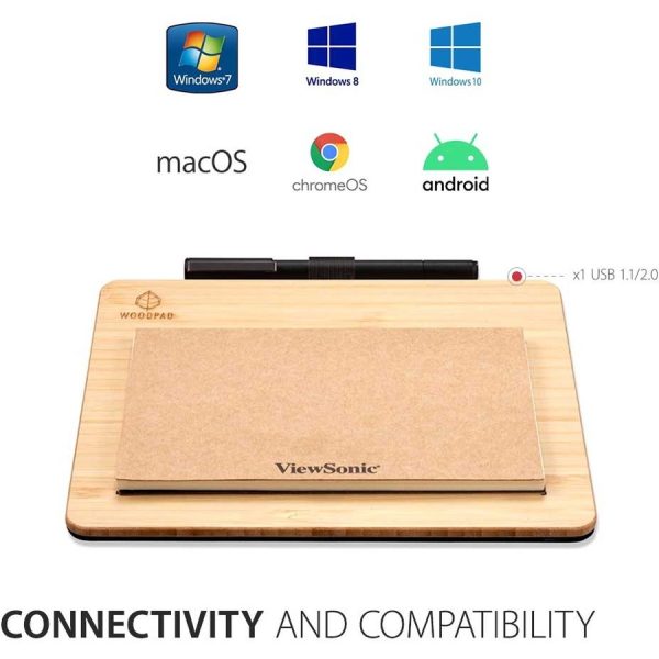 ViewSonic ID0730 7.5 Inch Portable Digital Writing Pen Pad with Battery Free Ink Pen for Sketching, Drawing, Graphic Design, Remote Teaching, Distance Learning Supports Windows, Mac, Android - Image 10