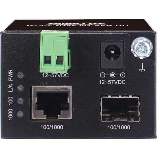 Eaton Tripp Lite Series Unmanaged Industrial Gigabit Fiber to Ethernet Media Converter, 10/100/1000 Mbps, RJ45/SFP, -40° to 75°C, DC Power, TAA - Image 3