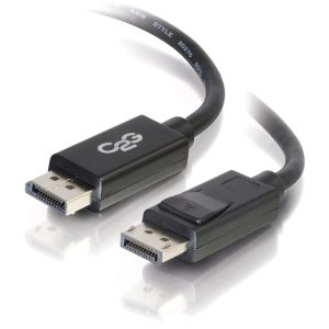 C2G 6ft DisplayPort Cable - Latches 4K 60Hz Resolution M/M - Black