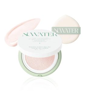 NOWATER Tea Tree Tone up Sun Cushion (SPF50 PA ) | No.21 | Cushion Foundation with UV Protection | Hyaluronic Acid Niacinamide | Korean Make up for face (0.88 fl.oz)