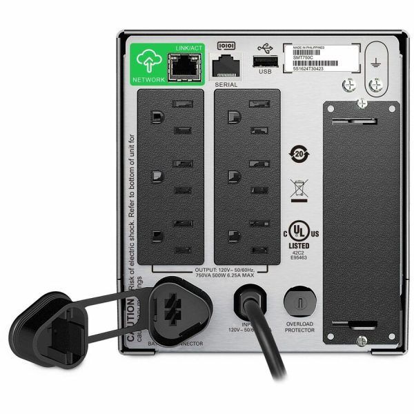 APC Smart-UPS, Line Interactive, 750VA, Tower, 120V, 6x NEMA 5-15R outlets, SmartConnect Port+SmartSlot, AVR, LCD - Image 2