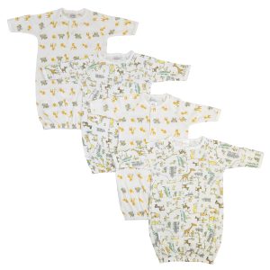 Unisex Newborn Baby 4 Piece Gown Set Nc_0759