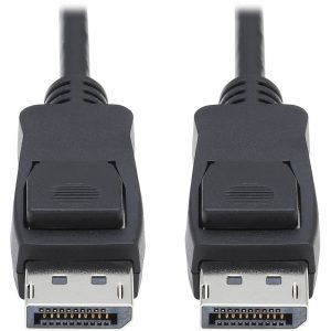 Eaton Tripp Lite Series DisplayPort 1.4 Cable with Latching Connectors, 8K (M/M), Black, 3 ft. (0.9m)