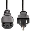 StarTech.com 12ft (3.6m) Computer Power Cord, NEMA 5-15P to C13, 10A 125V 18AWG, Black Replacement AC PC Power Cord TV/Monitor Power Cable - Image 3