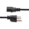 StarTech.com 12ft (3.6m) Computer Power Cord, NEMA 5-15P to C13, 10A 125V 18AWG, Black Replacement AC PC Power Cord TV/Monitor Power Cable - Image 4