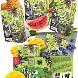All Times Hookah Flavors Set 5 x 50g non tobacco hookah flavor for your Hookah Bowl (Tropical fruit mix Blueberry Mango Watermelon Mint) Hookah Bundle Pack of 5 Try these Tobacco Free Shisha