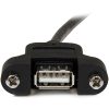 StarTech.com 1 ft Panel Mount USB Cable A to A - F/M - Image 2
