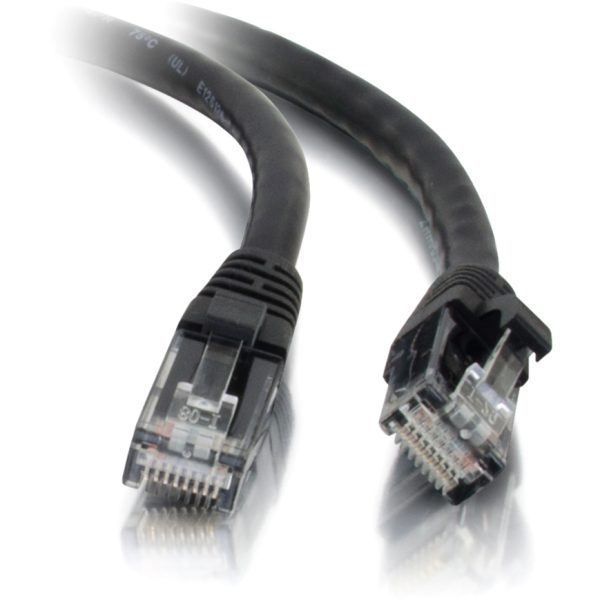 C2G 20ft Cat5e Ethernet Cable - Snagless Unshielded (UTP) - Black - Image 2