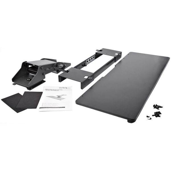 StarTech.com Under Desk Keyboard Tray - Adjustable - Keyboard Drawer - Computer Keyboard Stand - Keyboard Shelf 26.4in W - Keyboard Shelf - Image 6