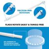 G128 Flag Pole 6FT White Tangle Free & Lithuania Lithuanian Flag 3x5 Ft Combo Printed 150D Polyester - Image 9