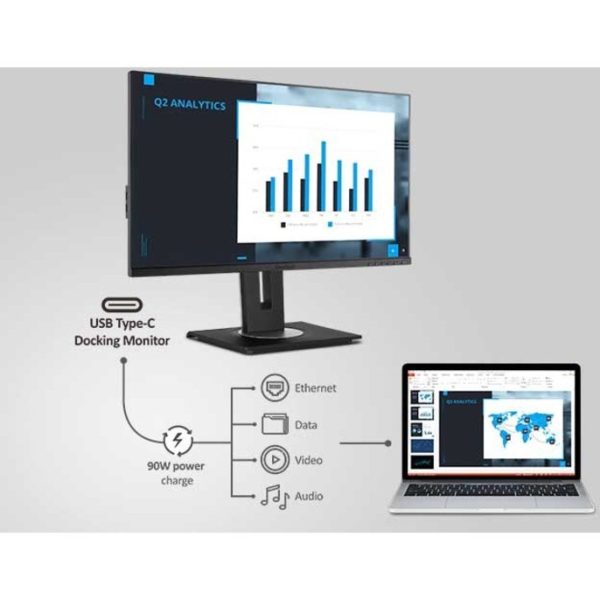 ViewSonic VG2756-4K 27 Inch IPS 4K Docking Monitor with 90W USB C, RJ45, HDMI, Display Port and 40 Degree Tilt Ergonomics for Home and Office - Image 6