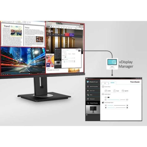 ViewSonic VG2756-4K 27 Inch IPS 4K Docking Monitor with 90W USB C, RJ45, HDMI, Display Port and 40 Degree Tilt Ergonomics for Home and Office - Image 8