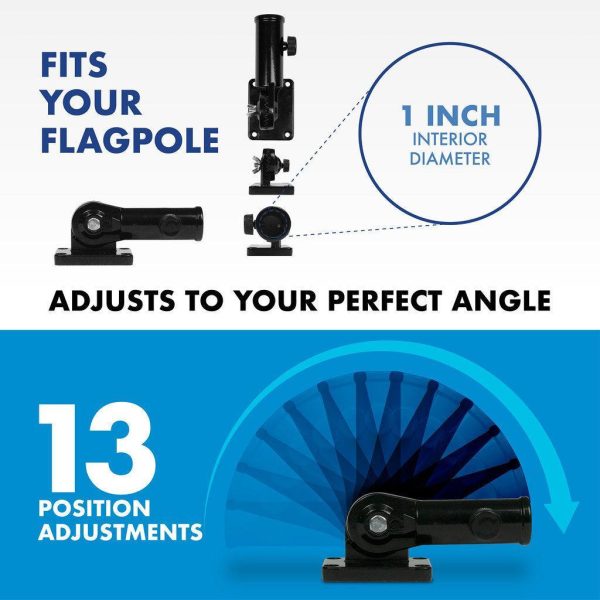 G128 Combo Pack: 6 Ft Tangle Free Spinning Flagpole (Black) & Bosnia and Herzegovina Flag 3x5 Ft Printed 150D Polyester, Brass Grommets (Flag Included) Aluminum Flag Pole - Image 7