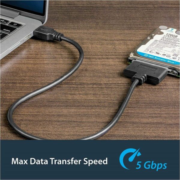 StarTech.com USB 3.0 to 2.5" SATA III Hard Drive Adapter Cable w/ UASP - SATA to USB 3.0 Converter for SSD / HDD - Image 3