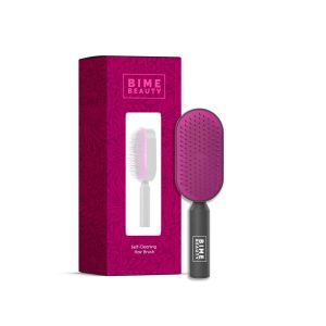 hair brushes for Women and Men | Tangle Teezer Curly hair brush | hair brush cleaner | Comes with Self Cleaning Hair Brush | Pink Purple