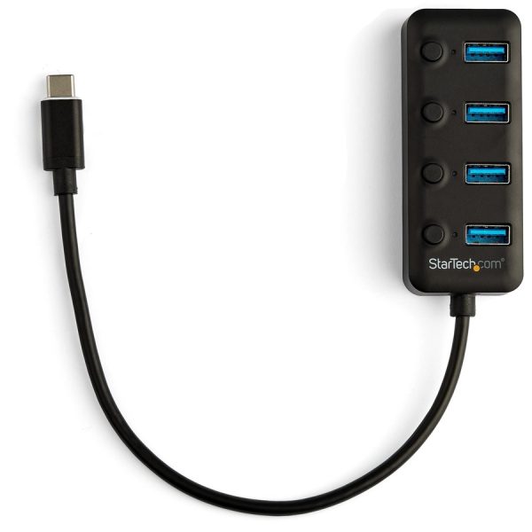 StarTech.com 4 Port USB C Hub - 4x USB 3.0 Type-A with Individual On/Off Port Switches - SuperSpeed 5Gbps USB 3.2 Gen 1 - Bus Powered - Image 3
