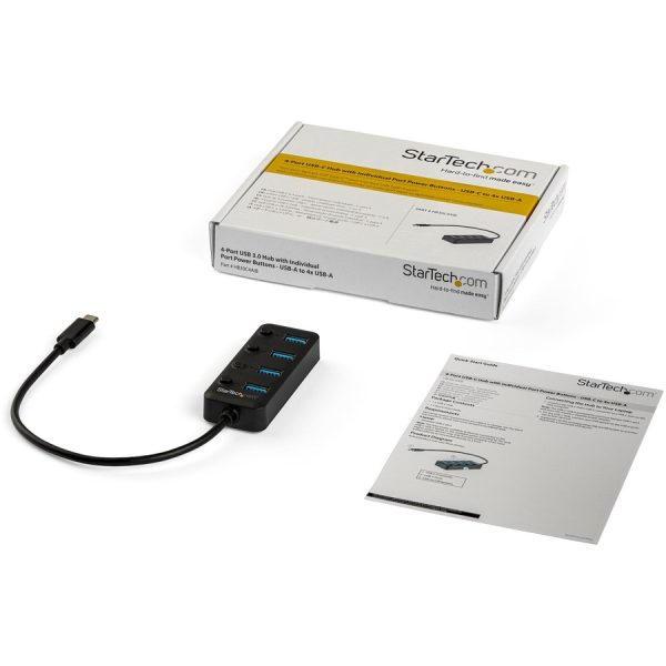 StarTech.com 4 Port USB C Hub - 4x USB 3.0 Type-A with Individual On/Off Port Switches - SuperSpeed 5Gbps USB 3.2 Gen 1 - Bus Powered - Image 4