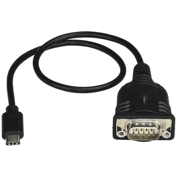 StarTech.com USB C to Serial Adapter Cable 16" (40cm) - USB Type-C to Serial RS232 (DB9) Cable Converter - Male/Male - Windows/Mac/Linux - Image 2