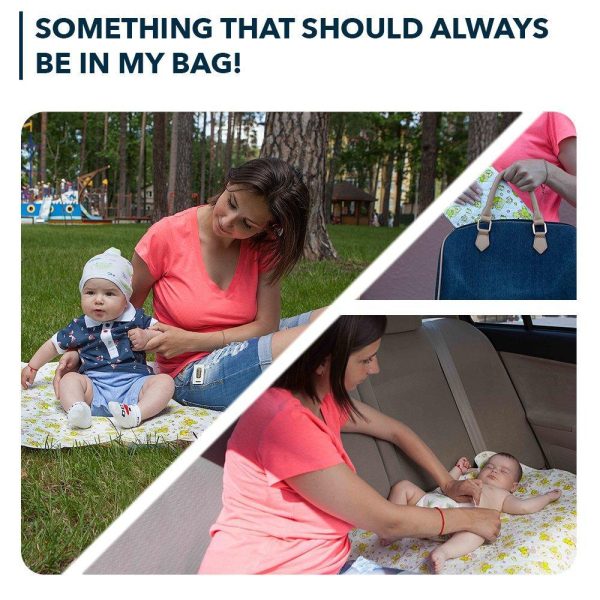 Baby Changing Mat   315 x 255 inch Waterproof Portable Travel Changing Pad   Wipeable Liners with Reinforced Double Seams   Change Diaper On The Go  Foldable Large Baby Nappy Changer Mat - Image 5