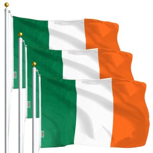 Ireland Irish Flag 3x5 Ft 3-Pack Printed Polyester By G128