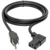 Eaton Tripp Lite Series Computer Power Cord, NEMA 5-15P to Right-Angle C13 - 10A, 125V, 18 AWG, 6 ft. (1.83 m), Black - Image 2