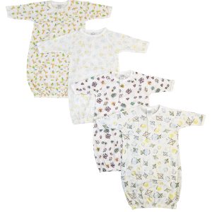 Newborn Baby Girls 4 Piece Gown Set Nc_0808