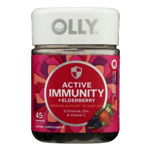 Olly - Supplement Active Immune Elderberry - Case of 3-45 Count