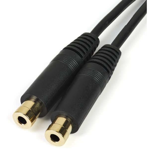 StarTech.com Stereo Splitter Cable - Phono Stereo 3.5mm (M) - Phono 2x Stereo (F) - 6in - Image 2