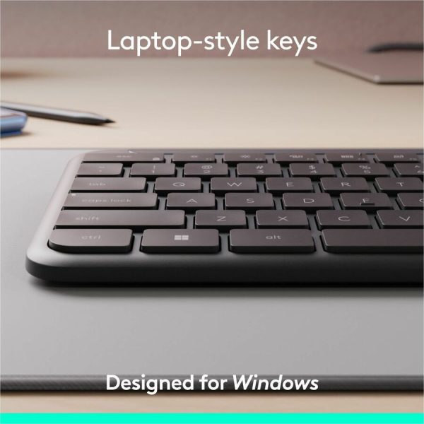 Logitech Signature Slim MK955 Combo for Business, Copilot Edition, Wireless Keyboard and Mouse, Graphite - Image 2