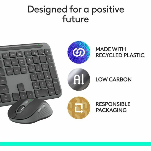Logitech Signature Slim MK955 Combo for Business, Copilot Edition, Wireless Keyboard and Mouse, Graphite - Image 9
