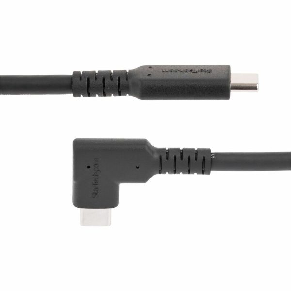 StarTech.com 1.6ft (50cm) Rugged Right Angle USB-C Cable, USB 3.2 Gen 2 (10 Gbps), USB C to C Data Transfer Cable, 100W PD, 4K 60Hz, 90 Degree USB-C Cable - Image 4