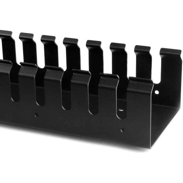 StarTech.com Vertical Cable Organizer with Finger Ducts - Vertical Cable Management Panel - Rack-Mount Cable Raceway - 40U - 6 ft. - Image 6