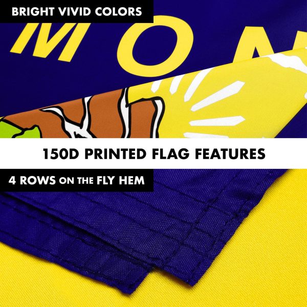G128 Combo Pack: 6 Ft Tangle Free Spinning Flagpole (White) & Montana Flag 3x5 Ft Printed 150D Polyester, Brass Grommets (Flag Included) Aluminum Flag Pole - Image 5