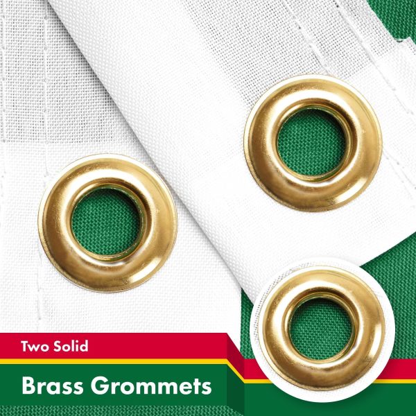 G128 10 Pack: Dominica Dominican Flag | 3x5 Ft | LiteWeave Pro Series Printed 150D Polyester | Country Flag, Indoor/Outdoor, Vibrant Colors, Brass Grommets, Thicker and More Durable Than 100D 75D Poly - Image 2