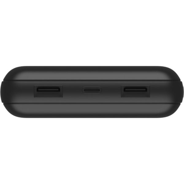 Belkin 15W 3-port USB Power Bank - 20K mAh - 2xUSB-A (12W), 1xUSB-C (15W) - Portable Charger - w/ USB-A to USB-C Cable - Black - Image 3