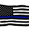 Thin Blue Line Flag 75D Printed Polyester 3x5 Ft