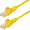 StarTech.com 1ft Yellow Slim CAT6 Ethernet Cable, Slim Snagless RJ45, UTP, LSZH, 28AWG Bare Copper, Slim Network Patch Cord, Fluke Tested