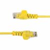 StarTech.com 1ft Yellow Slim CAT6 Ethernet Cable, Slim Snagless RJ45, UTP, LSZH, 28AWG Bare Copper, Slim Network Patch Cord, Fluke Tested - Image 3