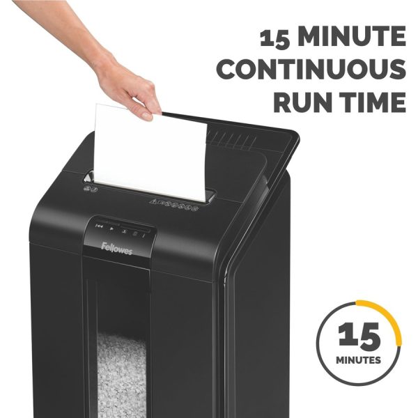 Fellowes® AutoMax™ 100M Micro-Cut Commercial Office Auto Feed 2-in-paper shredder with 100-Sheet Capacity - Image 4